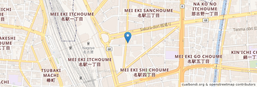 Mapa de ubicacion de Celts en Japon, Préfecture D'Aichi, 名古屋市, 中村区.
