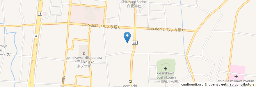 Mapa de ubicacion de 普門寺 en اليابان, 栃木県, 河内郡, 上三川町.
