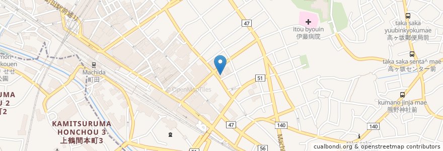 Mapa de ubicacion de 西武信用金庫 en Japón, Tokio, Machida.
