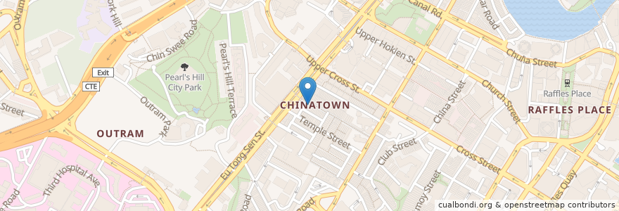 Mapa de ubicacion de Chuan Garden Restaurant en Singapore, Central.