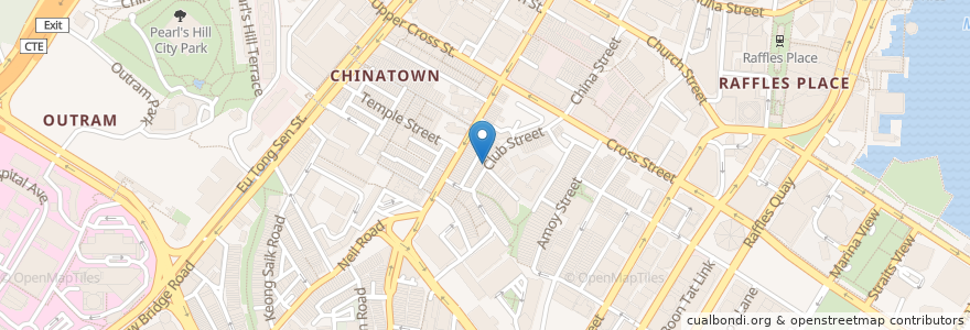 Mapa de ubicacion de Barrio Chino en Singapura, Central.