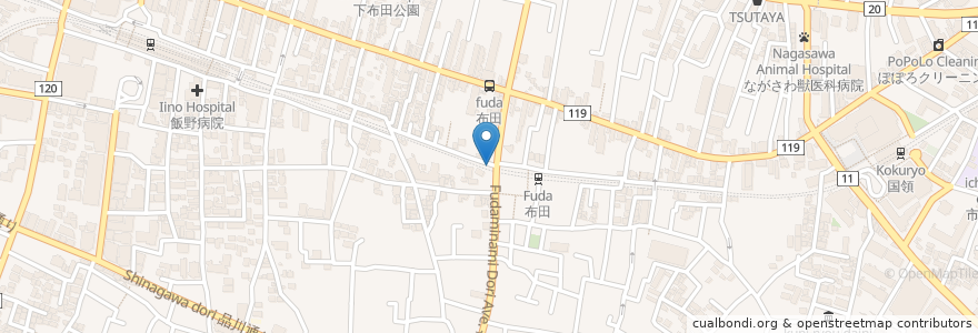Mapa de ubicacion de オズファーマシー en Japan, Tokio, 調布市.
