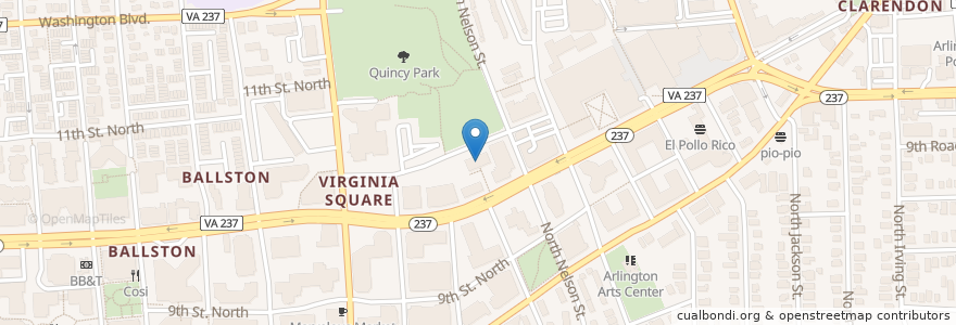 Mapa de ubicacion de Metropolitan Pediatrics en United States, Virginia, Arlington County, Arlington.