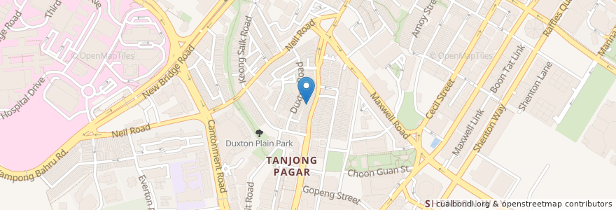 Mapa de ubicacion de Drury Lane en Singapore, Central.