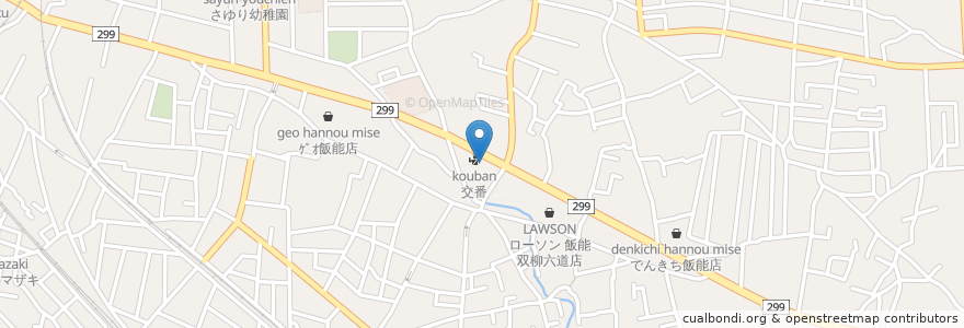 Mapa de ubicacion de ベル動物病院 en Japón, Prefectura De Saitama, 飯能市.