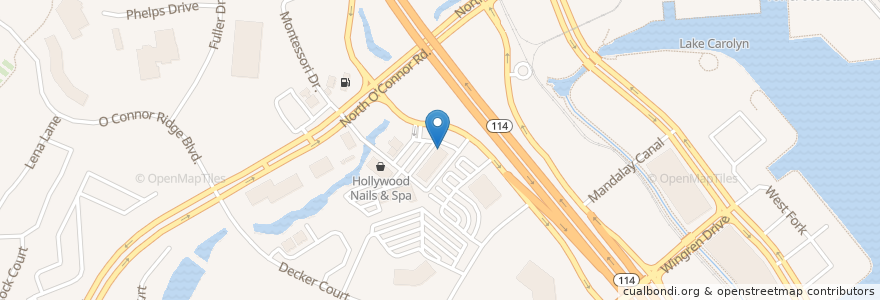 Mapa de ubicacion de Corner Bakery Cafe en Stati Uniti D'America, Texas, Dallas County, Irving.