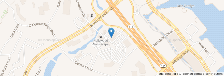 Mapa de ubicacion de Erickson Dental en 美利坚合众国/美利堅合眾國, 得克萨斯州 / 德克薩斯州 / 德薩斯州, Dallas County, Irving.