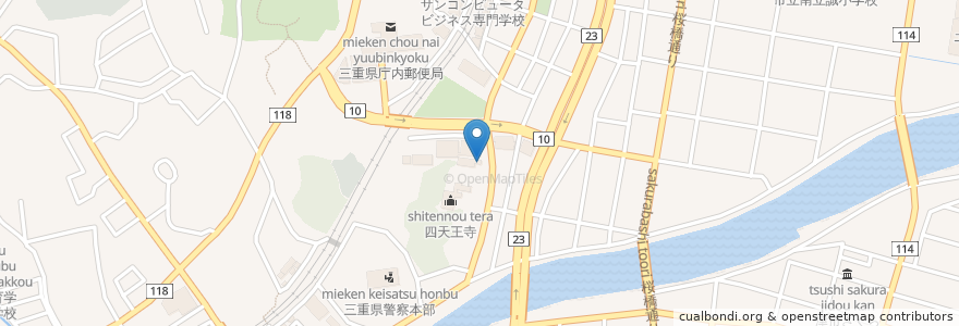 Mapa de ubicacion de tayu-tau en 日本, 三重県/三重縣, 津市.