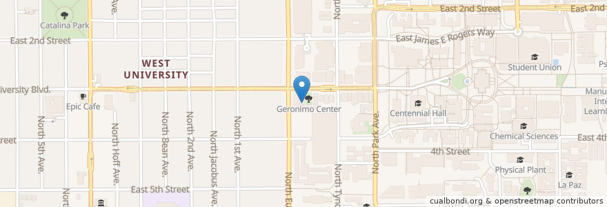 Mapa de ubicacion de Joel's Bistro en Stati Uniti D'America, Arizona, Pima County, Tucson.
