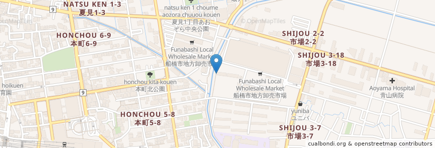 Mapa de ubicacion de 第3外便所 en Japonya, 千葉県, 船橋市.