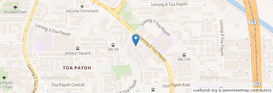 Mapa de ubicacion de Domino's Pizza en 싱가포르, Central.
