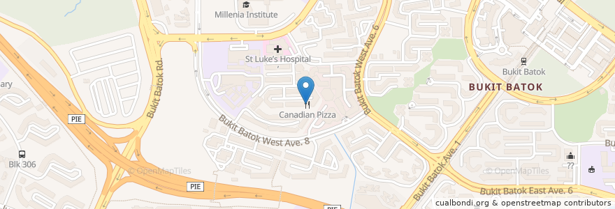 Mapa de ubicacion de Canadian Pizza en سنغافورة, Southwest.