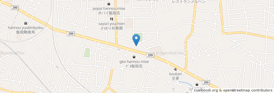 Mapa de ubicacion de リンガーハット 埼玉飯能店 en 일본, 사이타마현, 飯能市.