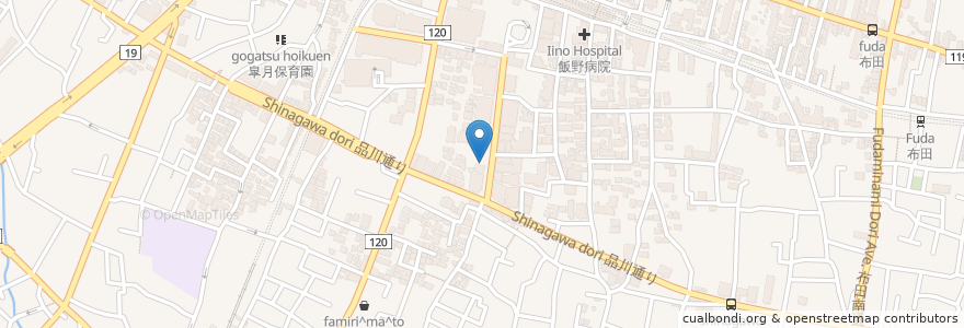 Mapa de ubicacion de モスバーガー調布南口店 en اليابان, 東京都, 調布市.
