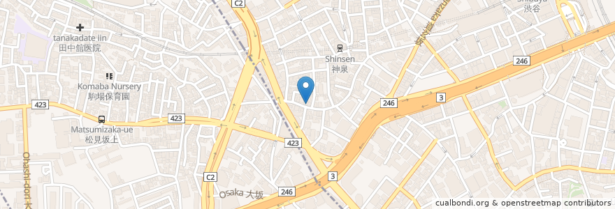 Mapa de ubicacion de 三百屋 en Japan, Tokio, 渋谷区.