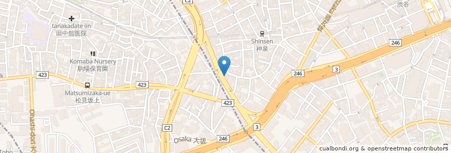 Mapa de ubicacion de 喜道庵 en Japon, Tokyo, 渋谷区.