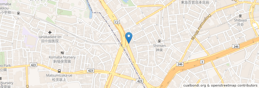 Mapa de ubicacion de いちのや en Jepun, 東京都, 渋谷区.