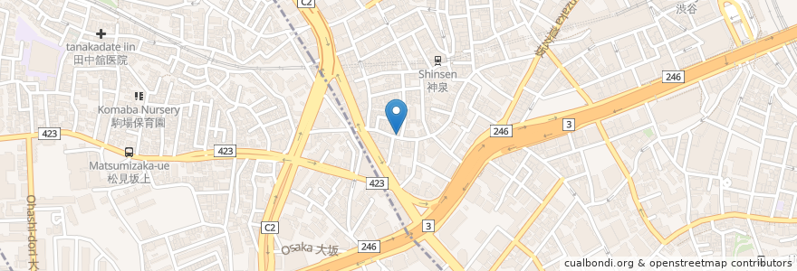 Mapa de ubicacion de 酒とさか菜 en 日本, 東京都, 渋谷区.
