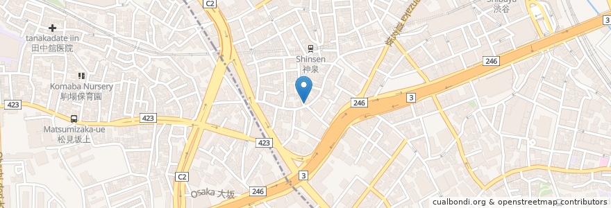 Mapa de ubicacion de いまここ en Japon, Tokyo, 渋谷区.