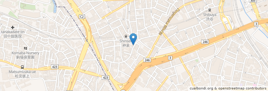 Mapa de ubicacion de 開花屋 en Japan, Tokio, 渋谷区.