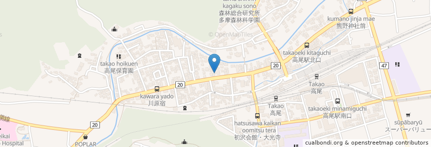 Mapa de ubicacion de 香味屋(閉業) en Japan, 東京都, 八王子市.