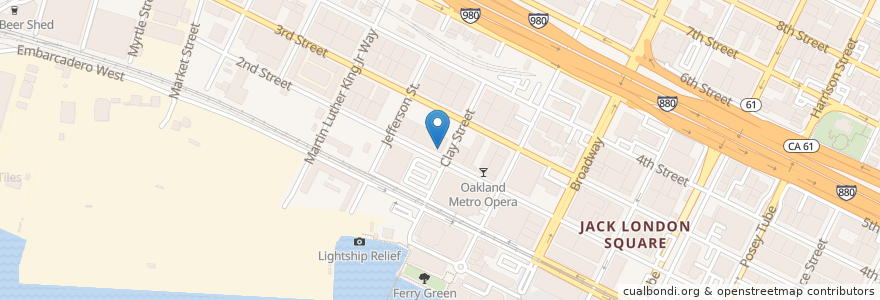 Mapa de ubicacion de Encuentro en États-Unis D'Amérique, Californie, Comté D'Alameda, Oakland.
