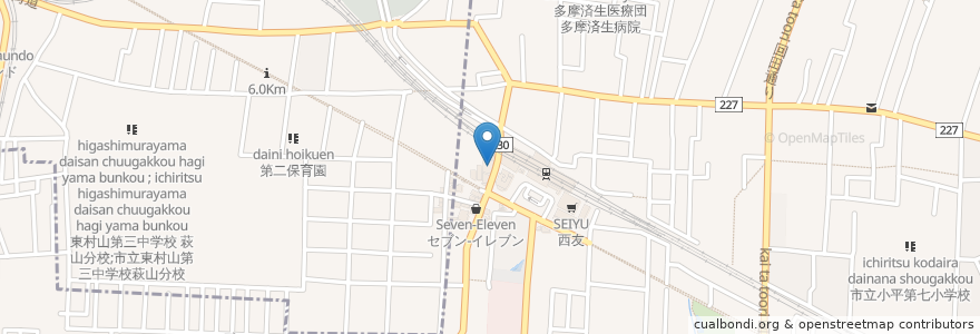 Mapa de ubicacion de はなの舞 en Япония, Токио, Кодайра.