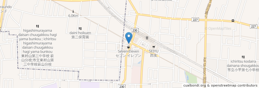 Mapa de ubicacion de ピースパレス en Japan, 東京都, 小平市.