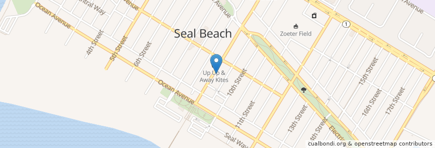 Mapa de ubicacion de My Italian Kitchen en United States, California, Orange County, Seal Beach.