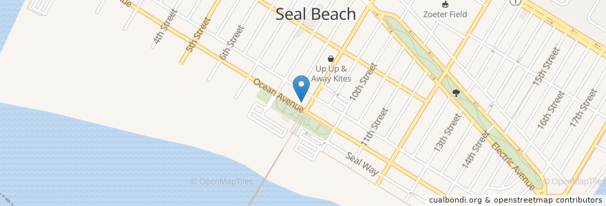 Mapa de ubicacion de Cold Stone Creamery en United States, California, Orange County, Seal Beach.
