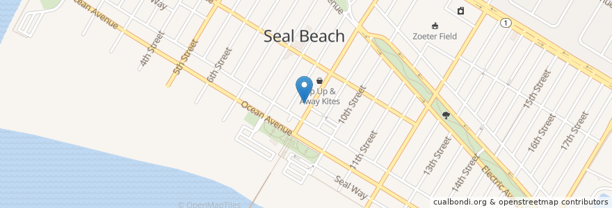 Mapa de ubicacion de Irisher By-the-Sea en United States, California, Orange County, Seal Beach.