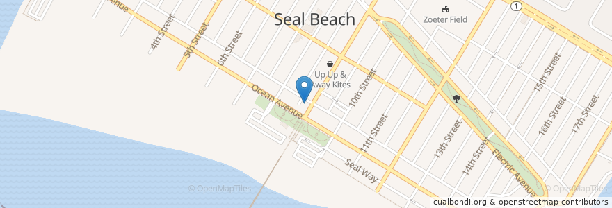 Mapa de ubicacion de Seaside Grill en Stati Uniti D'America, California, Orange County, Seal Beach.