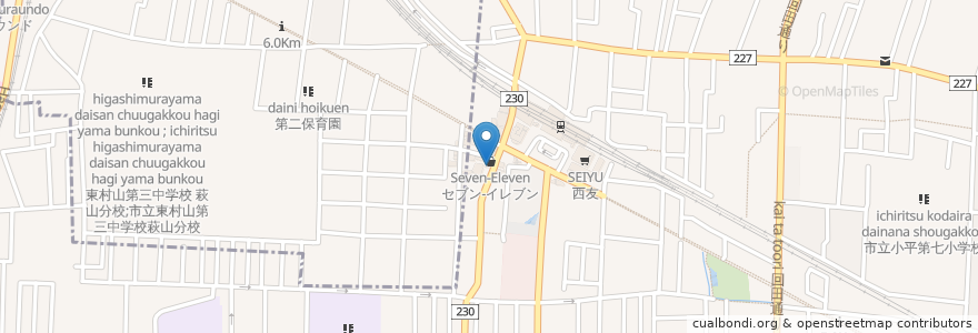 Mapa de ubicacion de うさぎ薬局 en Japon, Tokyo, 小平市.