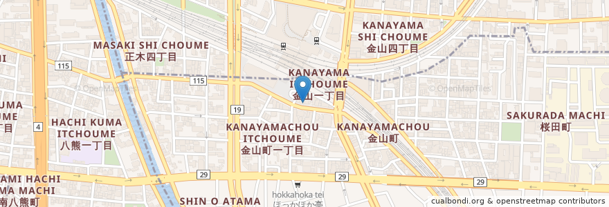 Mapa de ubicacion de ぶらうん en Japan, Aichi Prefecture, Nagoya, Atsuta Ward.
