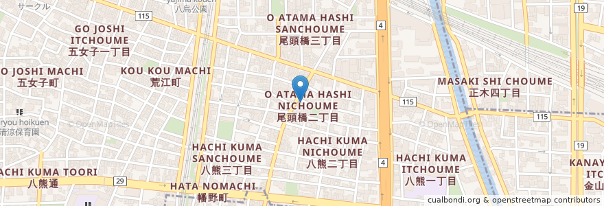 Mapa de ubicacion de 寿司はし en Jepun, 愛知県, 名古屋市, 中川区.