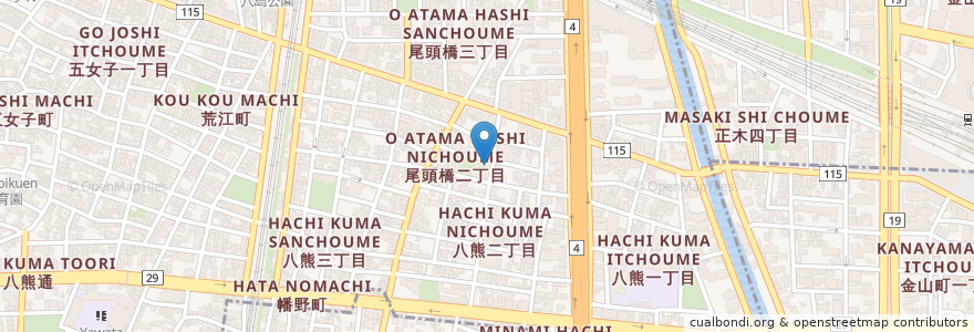 Mapa de ubicacion de 黒ちゃん en 日本, 爱知县, 名古屋市, 中川区.