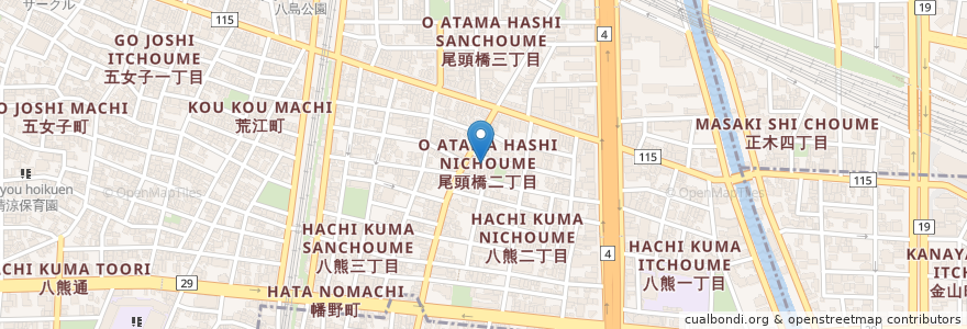Mapa de ubicacion de ラッキーパーキング en اليابان, 愛知県, 名古屋市, 中川区.