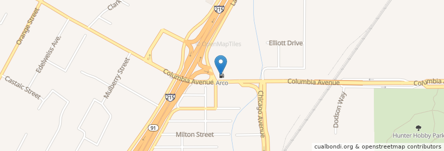 Mapa de ubicacion de Arco en United States, California, Riverside County, Riverside.