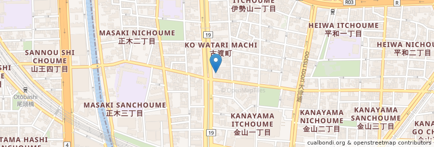 Mapa de ubicacion de 国際製菓技術専門学校 en Japan, Aichi Prefecture, Nagoya, Naka Ward.