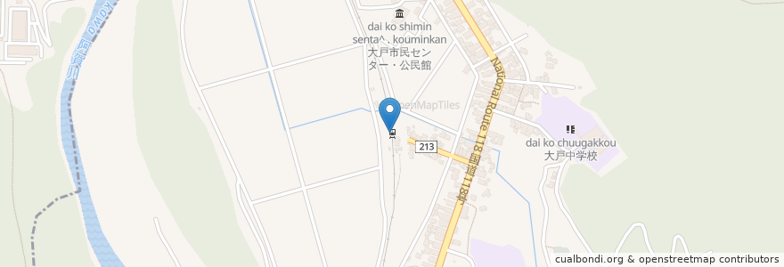 Mapa de ubicacion de 会津鉄道　芦ノ牧温泉駅 en 일본, 후쿠시마현, 会津若松市.
