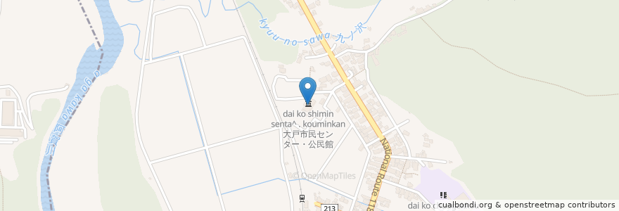 Mapa de ubicacion de 大戸公民館・大戸市民センター en 日本, 福島県, 会津若松市.