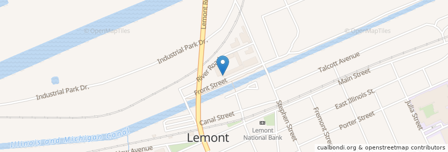 Mapa de ubicacion de Front Street Cantina en United States, Illinois, Lemont.