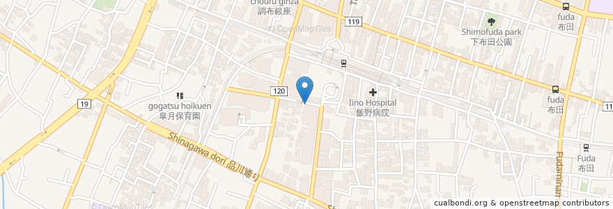 Mapa de ubicacion de 小田切医院 en Japon, Tokyo, 調布市.