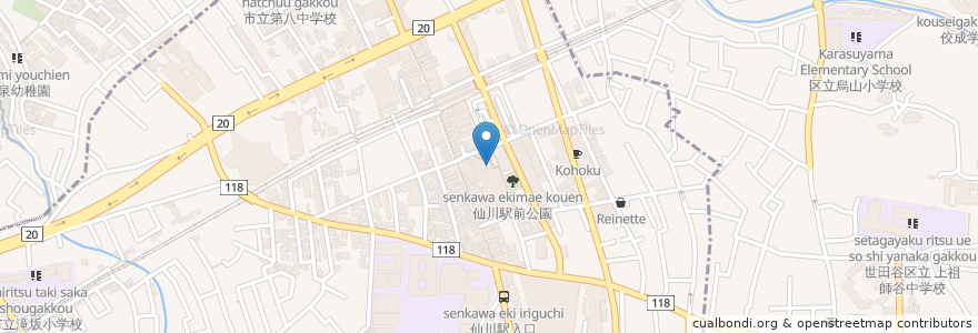 Mapa de ubicacion de フレッシュネスバーガー en Japon, Tokyo, 調布市.