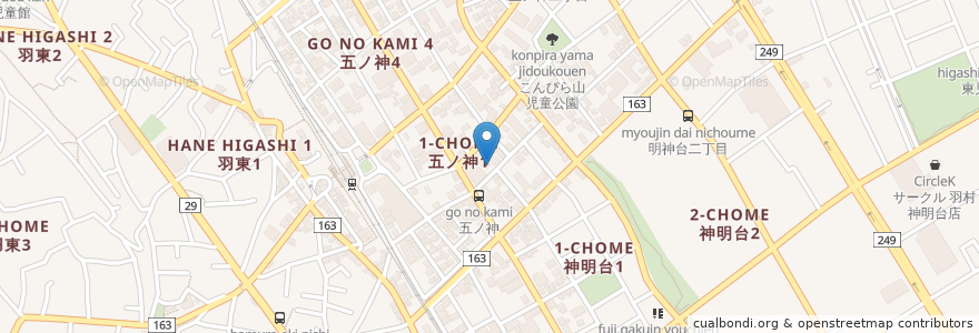 Mapa de ubicacion de 高田歯科 en Giappone, Tokyo, 羽村市.
