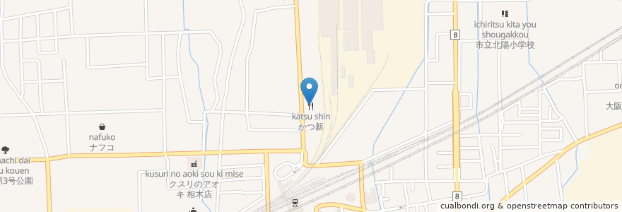 Mapa de ubicacion de かつ新 en اليابان, إيشيكاوا, 白山市.