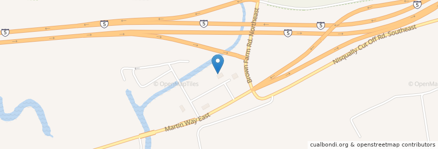 Mapa de ubicacion de Medicine Creek Cafe en 美利坚合众国/美利堅合眾國, 华盛顿州 / 華盛頓州, Thurston County.