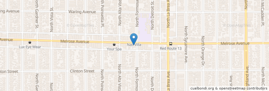 Mapa de ubicacion de Fratelli en 미국, 캘리포니아주, Los Angeles County, 로스앤젤레스.