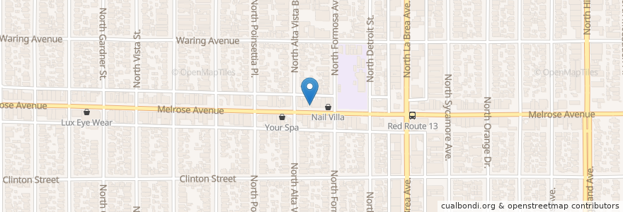 Mapa de ubicacion de Frida Tacos en Stati Uniti D'America, California, Los Angeles County, Los Angeles.