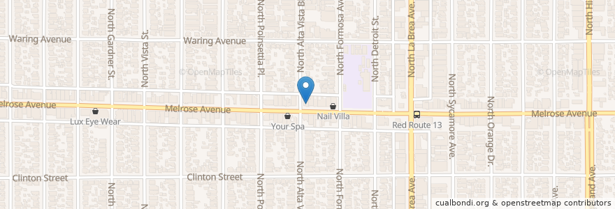 Mapa de ubicacion de Lala's argentine grill en United States, California, Los Angeles County, Los Angeles.